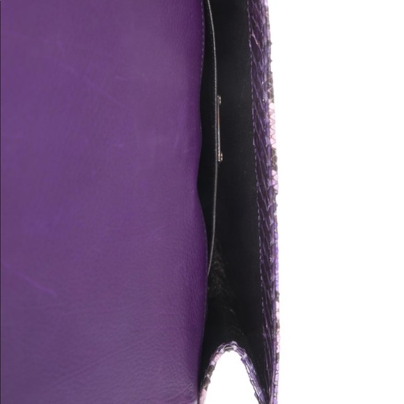 Michael Kors Purple Snakeskin Sutton Clutch - Picture 5 of 7